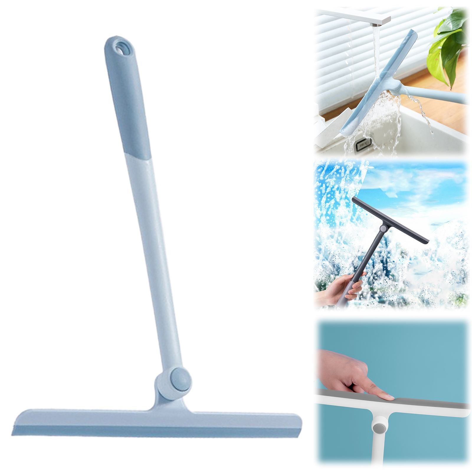 XYKA All-Purpose Stainless Steel Shower Squeegee Shower Squeegee For Shower Doors Shower Squeegee For Glass Doors Bathroom Cars And Tile Walls Silicone Handle Shower Squeegee